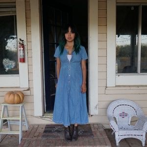 Vintage maxi denim dress